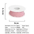 Linen pleated ribbon in dusty purple for floral bouquet and gift cake packaging - 4cm Cardboard Roll / Dusty Pink