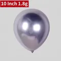 Metallic silver 10-inch latex balloon with a high-shine mirror finish for party decor - Metallic Silver - Medium