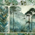 6x6 inch 160gsm watercolor forest scrapbooking paper pad with 12 unique nature designs - 22041a 24 Sheets