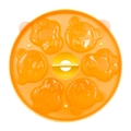 Orange food-grade silicone baby food mold with cute tiger face and paw shapes - Little Tiger Rice Cake / Yellow