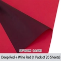 56x56cm waterproof Oya flower wrapping paper in burgundy and dark red double sided color - Dark Red + Wine Red