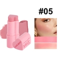 Rouge-Stick #05 Rosa Herz-Design mit Modell-Makeup-Look und glatter Textur - 05# Matt Koralle