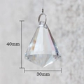 Transparent faceted crystal prism ball pendant 40mm x 30mm for DIY lighting decor - Ball-Cone Transparent (30mm*40mm)