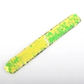 Sequin mermaid slap bracelet with reversible yellow and green glitter for children - Iridescent Transparent Yellow