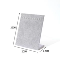 Gray velvet jewelry display stand for necklaces measuring 25cm high with a soft finish - Small Necklace Board / Gray