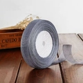 Roll of 2cm sheer silver grey organza ribbon for gift wrapping and DIY crafts - 2CM Width 45M Length / Silver Gray