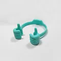 Teal green thumb-up shape mobile phone stand made of durable flexible silicone material - Light Green