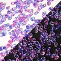 6x8mm pink and blue gradient glass tulip petal beads for DIY jewelry making - Blue-Purple Gradient