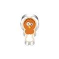 Macro detail of turkey shape stainless steel cookie cutter with orange turkey cookie - Chicken Leg 7288