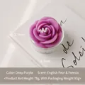 Deep purple rose scented candle with English Pear Freesia fragrance, 6.5cm diameter - Deep Purple Rose