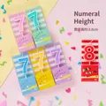 Colorful macaron number birthday candles in clear boxes, size 3.8cm height for cake - PVC Box Candy Number Candle 7