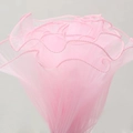 Pink pearl wave pleated mesh fabric with ruffled edges for flower bouquet packaging - Wave Mesh (28cm*4 Yards) / Sakura Pink