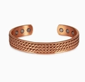 Copper twisted magnetic bracelet with six therapeutic magnets for blood circulation - Copper