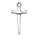 Silberner Schwert-Anhänger aus poliertem Metall für DIY-Halsketten und Schlüsselanhänger - 1 Stück Kreuz-Dolch-Anhänger (20x10mm)