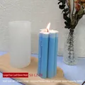 DIY 3D four-leaf clover clover silicone candle mold with light blue finished candle sample - Large Clover Mold LZ-79