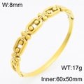 Luxurious 8mm gold-plated stainless steel chain bracelet with sparkling crystal inlay - Flat Buckle Zirconia Style (KB210739-KSZ)