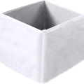 Couverture de base de sapin de Noël carrée en peluche blanche avec doublure douce - Jupe de Sapin Carrée en Peluche / Blanc