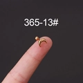 Gold moon screw back cartilage stud earring made of polished stainless steel - Gold Moon Style (13#)