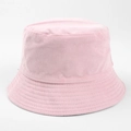 Close-up detail of the ribbed corduroy fabric on a stylish pink casual bucket hat - M(56-58cm) / Pink