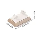 Beige jewelry display stand with champagne gold base for rings and necklaces - Beveled Rectangular Bracelet Stand (White & Champagne)