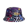 Chapeau bob réversible avec motifs léopard vintage et graffitis des années 80 - Retour dans les Années 80/Graffiti Rétro