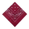Bandana classique rouge bordeaux en coton avec motif paisley et sceau 100% coton - Bandana 54*54cm / Bandana 100% Coton 23# Rouge Vin