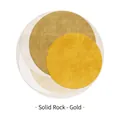 Tapis rond moderne aux motifs géométriques dorés et jaunes style de luxe léger - Diamètre 140CM / Rond Monolithe Or