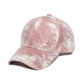 Cappellino da baseball tie-dye rosa in tela con visiera curva e corona a 6 pannelli - Tie-dye rosa e bianco (C)