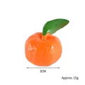 Lifelike 3CM mini PVC orange model with green leaf and realistic texture for dollhouse decor - Orange-No Buckle / 3cm / Orange