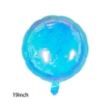 19 Inch Iridescent Blue Round Balloon