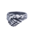 Anello hip hop vintage da uomo con design a stretta di mano in finitura argento antico - US 7 / Argento antico
