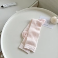 Pink ribbed knit slouch socks for women in candy color on a white tray minimalist style - 35-40 / Pink