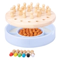 Educational wooden memory chess game with colorful pegs and beads for kids' logic training - 2-in-1 Style
