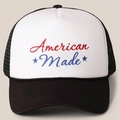 Klassieke American Made trucker pet met zwart ademend mesh en contrasterende borduring - Zwart Wit
