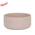 Pink protective silicone boot for water bottle base featuring a soft matte finish - Milk Tea
