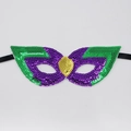 Pailletten Masker Groen Paars Mardi Gras Feest Kostuum Oogmasker Accessoire - Pailletten Paars Stijl C