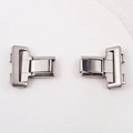 Polished silver stainless steel watch strap connectors shown on a clean white background - For Huawei 8/9-14mm Interface