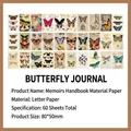 Vintage Schmetterling Scrapbook Papier Set mit 60 Blättern retro biologischer Motive - Schmetterlingsreise