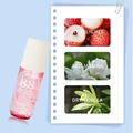 Pink perfume mist bottle No. 88 with lychee, jasmine, and vanilla notes in clear packaging - Lychee & Jasmine Scent / BZ88/90ml
