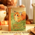 Simpatico diario di peluche A6 con gattino arancione e scritta Kittens Save the World - Orecchie di gatto pelose