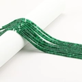 Strands of 2x4mm emerald green square stone tube beads for DIY jewelry making - Green Jade (Malay Jade)