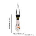 Sparkly white glitter snowman felt tie with adjustable strap for Christmas party costume - Christmas Tie / Silver Snowman Face Style