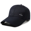 Donkerblauwe honkbalpet voor heren met FS FASHION borduursel en gebogen klep - Verstelbaar / Marineblauw