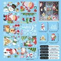 Detailed infographic of 10-piece Christmas static window stickers with size specifications - Christmas Home / 10 Sheets/Set (20x30cm)