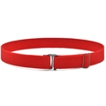 Adjustable red elastic children's belt with durable metal T-buckle for boys and girls - Red