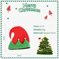 Cappello da elfo di Natale rosso e verde in tessuto spazzolato, misura 33x30cm e 60g - Cappello da Elfo Pagliaccio
