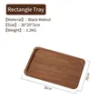 Rectangular black walnut wood tray with natural grain measuring 30x20x2cm - Spliced Black Walnut Rectangular Tray 30*20*2cm