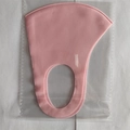 Washable pink cooling silk fabric face mask in individual clear plastic packaging - Adult / Independent OPP Packaging / Pink