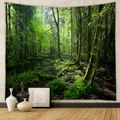 Dettaglio di un arazzo con paesaggio forestale e vasi decorativi in una stanza moderna - Paesaggio della Zona Umida della Foresta (GT100027) / 73X95CM