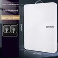 Extra-large white PE plastic cutting board 60x40x30mm with metal handle and hooks - Super Thick Commercial 600*400*30mm / White
